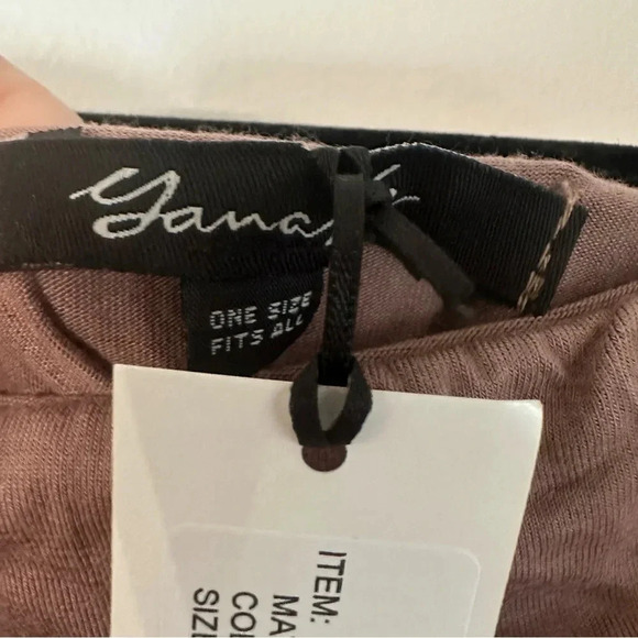 Yana K Cindy Top Long Sleeve Rayon Draped Neck Off Shoulder in Coco One Size NWT - Picture 5 of 8